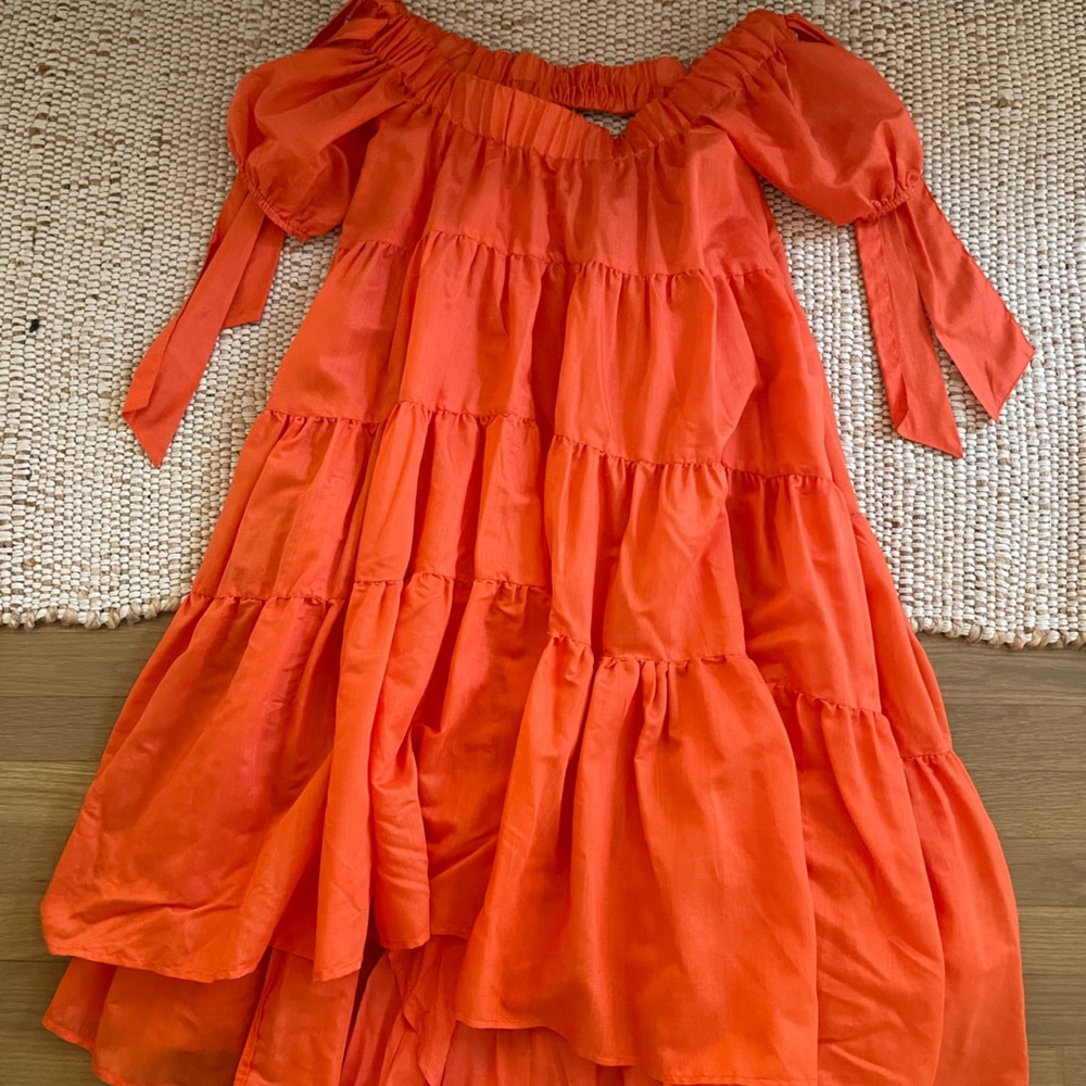 Anthropologie Radiant Orange Dress
